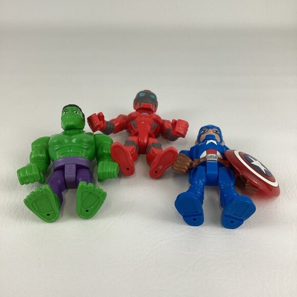 Playskool Marvel Super Hero Adventure 5" Figures Iron Man Hulk Captain America - Picture 6 of 7